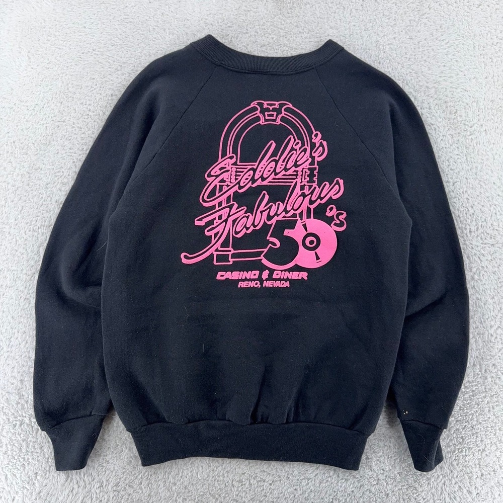 vintage 90s EDDIE'S FABULOUS‎ 50's DINER RENO NEVADA CREWNECK SWEATSHIRT SMALL
